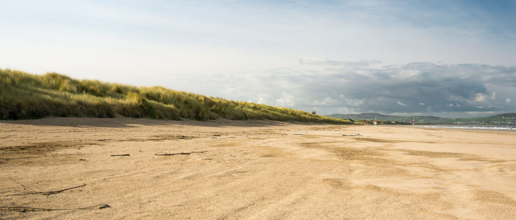 Empty Benone Strand sandy beach