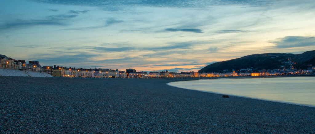 Llandudno beach at twilight