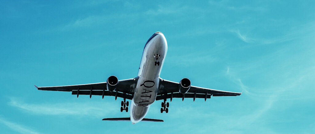 aeroplane in the sky