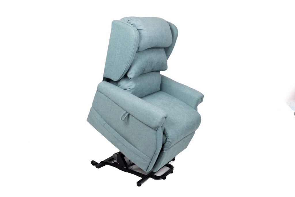 Rise and recline chair tilted all the way up