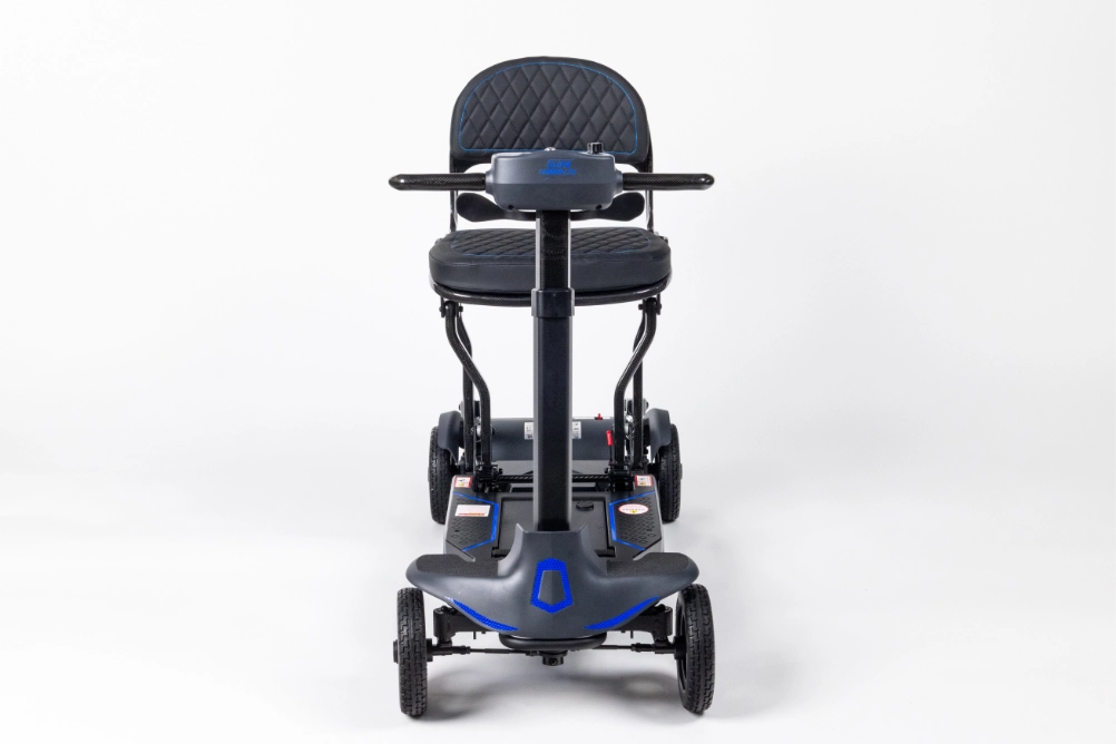 Front side view of Supa Carbon Lite mobility scooter